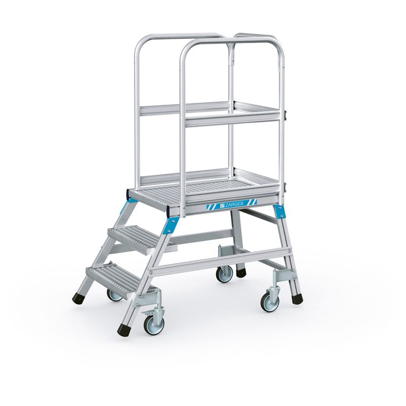 ZARGES Podesttreppe, einseitig 3 Stufen 41951