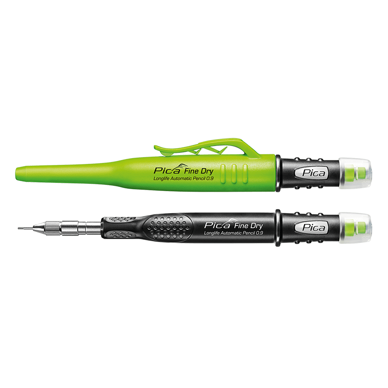 Pica Fine Dry Longlife Automatic Pencil 0.9 Druckbleistift 7070 mit 0.9mm Mine und Radierer