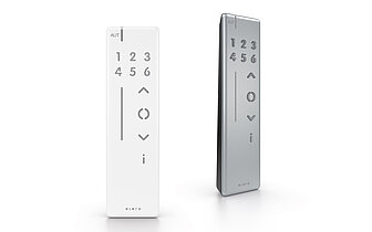 Elero VarioSon-868 Slide Funk-Handsender 6-Kanal weiß Sliderfunktion Hand-Automatik-Umschaltung