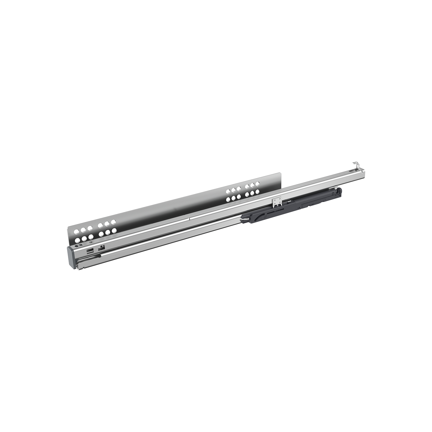 HETTICH Quadro V6+ Push to open, 520 mm, EB 12,5 mm, Belastbarkeit 50 kg, links