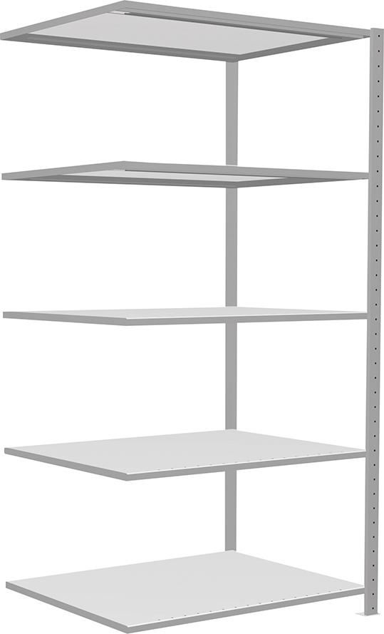 SCHULTE Lagertechnik Steckregal B1000xT800xH2000 mm Anbaufeld 5 Böden vzk Fachlast 330kg