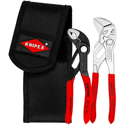 Knipex 00 20 72 V01 Mini-Zangenset in Werkzeuggürteltasche 1 x 86 03 150, 1 x 87 01 125