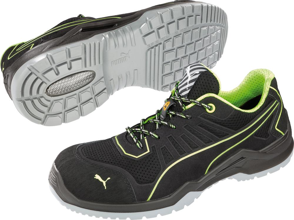 Puma Sicherheitshalbschuh Fuse TC Green Low 644210, S1P SRC ESD