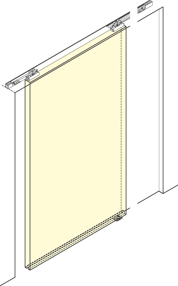 Sugatsune FD35EV-TRH2730-WT Laufschiene, zum Einlassen, Weiß