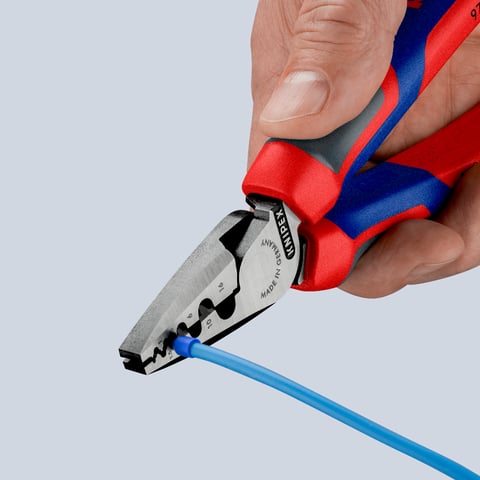 Knipex Crimpzange für Aderendhülsen 97 72 180 mit Comfort-Griffen 180 mm 0,25-16 mm²