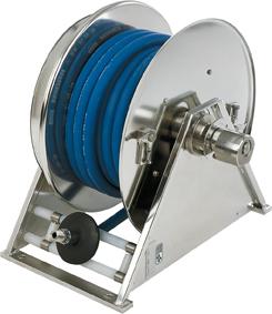 Edelstahl-Schlauchaufroller Model VA 5000 mit Schlauch