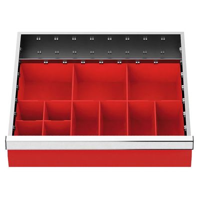 b+h Bedrunka+Hirth Schubladeneinteilung R 18-16 mit Kleinteilekästen für Front 100 mm