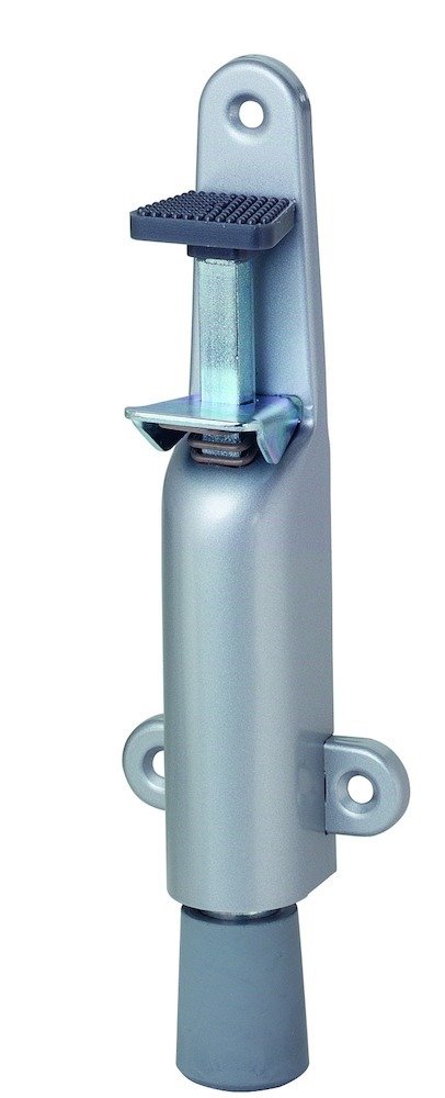 KWS Türfeststeller 1026,Hub 30mm, silberfarben, einbrennlack.