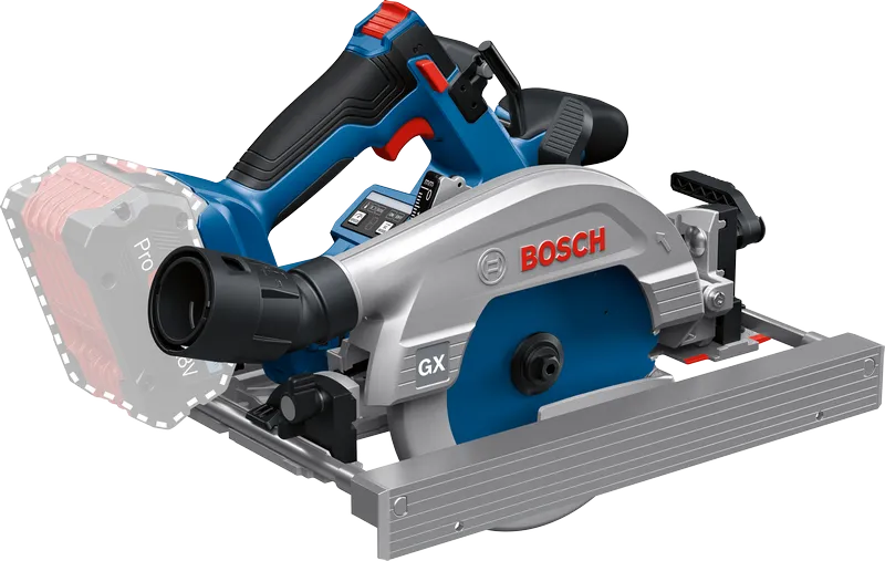 Sega circolare a batteria Bosch GKS 18V-57-2 GX con guida parallela.