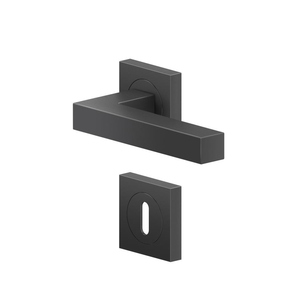 Türgriffe, ER46Q BB0 83, Kosmos Schwarz, Karcher Design, Seattle, 3-teilige Rosette
