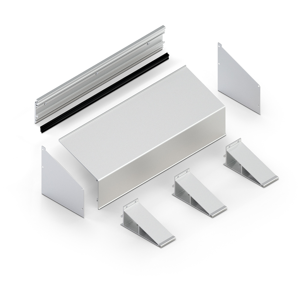 GEZE Abdeckung Perlan 140, Aluminium