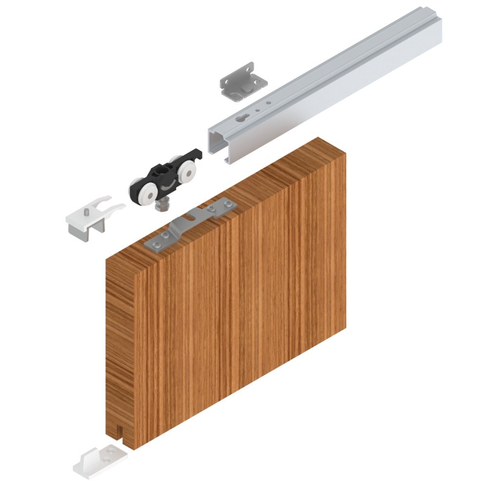 FORMAT Schiebetürbeschlag für Holztür, Aluminium