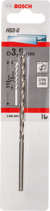 Bosch HSS-G Metallbohrer 3,5 mm DIN 340., Spiralbohrer, HSS-G, Ø 3,5 mm, DIN 340, Langbohrer