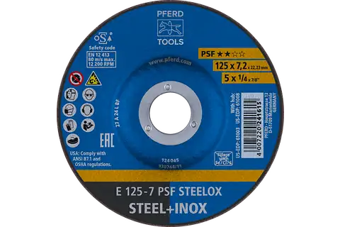 Pferd Schruppscheibe E 180-4,1 PSF STEELOX 180mm 22,23mm Stahl/Edelstahl