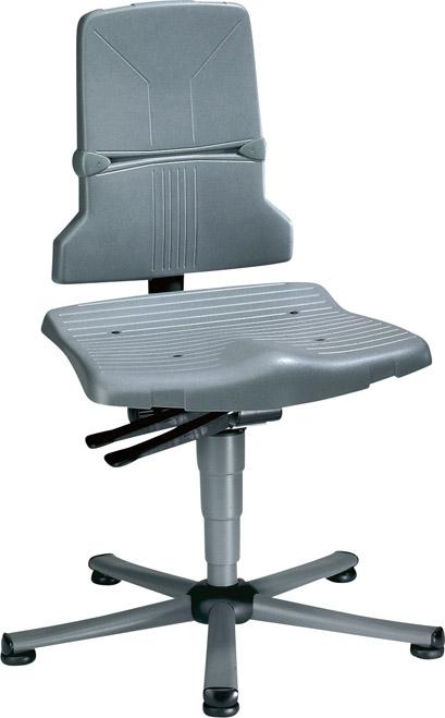 Produktbild bimos Bimos Arbeitsstuhl 9820-1000 Sintec 1 grau Sitzhöhe 430-580 mm mit Gleiter
