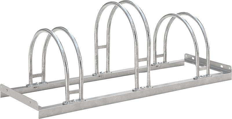 WSM Fahrrad-Bogenparker einseitig, verzinkt L 1050 mm, 3 Plätze