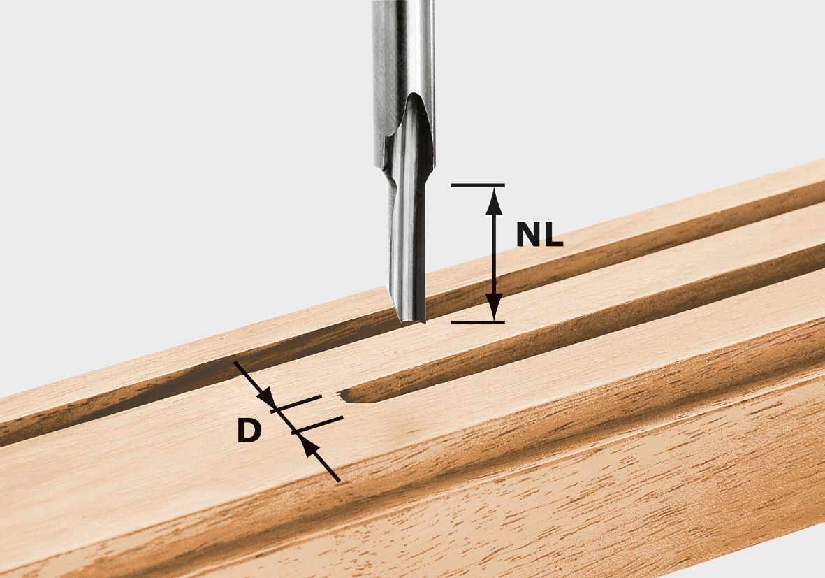 Nutfräser HS S8 D 4/15, Holz, Sperrholz
