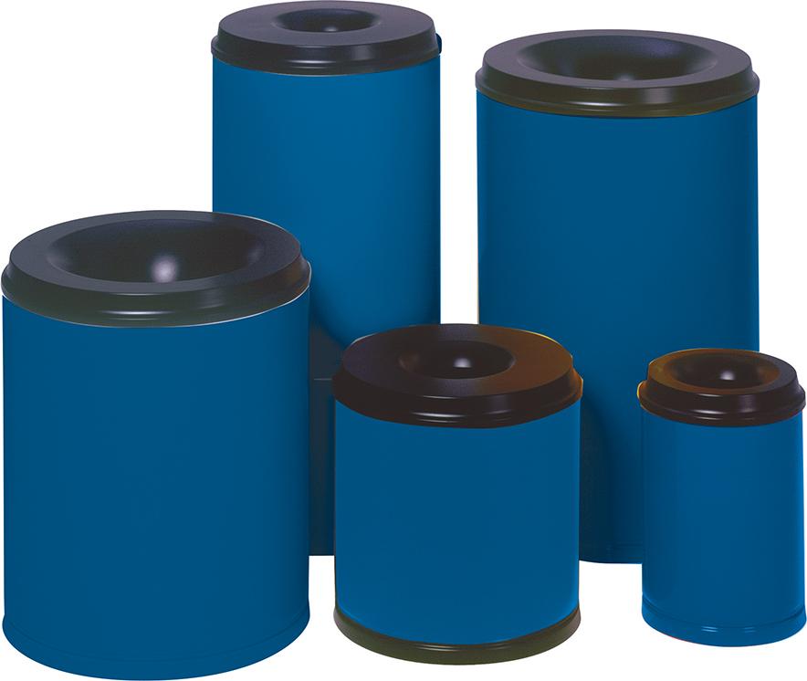 VAR Papierkorb 110 l blau selbstlöschend VAR