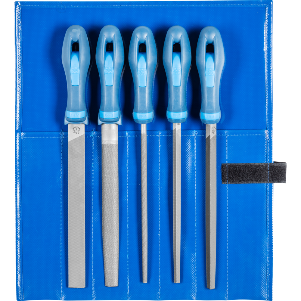 Pferd Werkstattfeilen-Set WR 5-tlg. in Rolltasche 200mm Hieb 2 universell zum