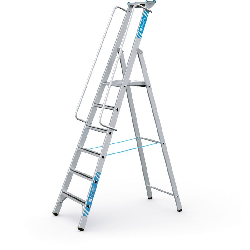 ZARGES Meistertritt S - LM-Stehleiter m Plattform 6 Stufen 40477