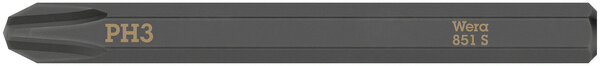 851 S Phillips bits for impact screwdrivers, PH 3 x 70 mm