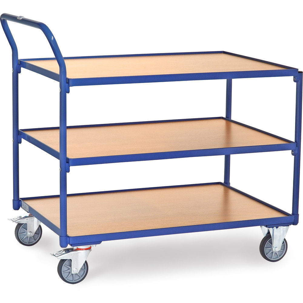 Fetra Tischwagen 2754 mit 3 Ladeflächen 1000x700mm brillantblau