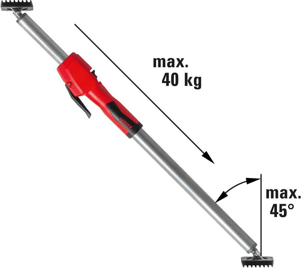 Bessey Decken- und Montagestütze STE150 mit Pumpgriff, Verstellweg 900-1500 mm, 350 kg Tragkraft