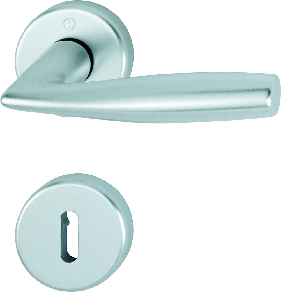 HOPPE® Drückergarnitur mit Rosetten Vitória 1515/42KV/42KVS, Aluminium