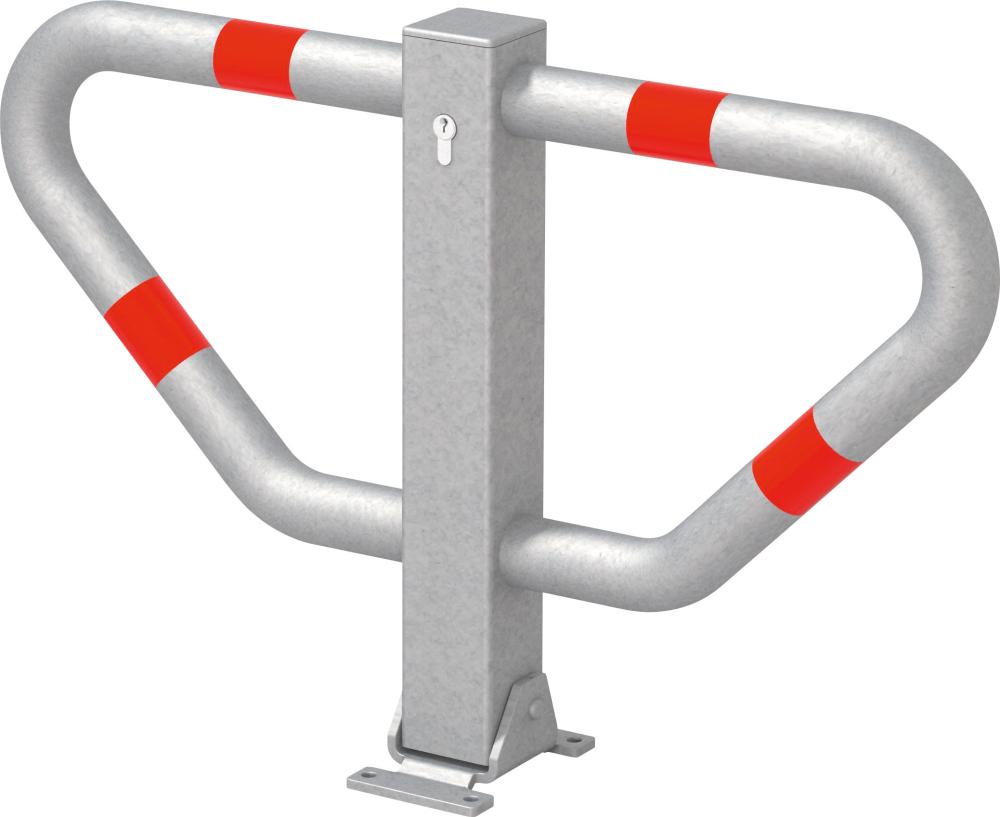 SK-Parkplatzbügel "STOPPY II", umlegbar mit Profilzylinder