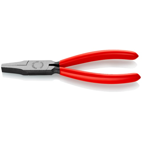 Knipex Flachzange 20 01 160 mit Kunststoffgriffen, 160 mm, poliert, schwarz atramentiert