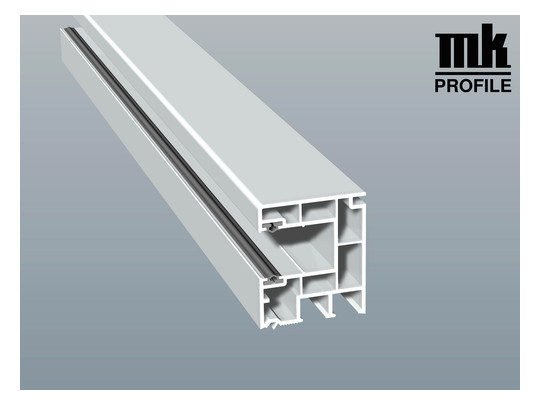 MENKE Maxi-Rollladenführung M930 WL KG 1605 40x47mm 6,50m GK Grau mit zwei schwarzen Weichlippen