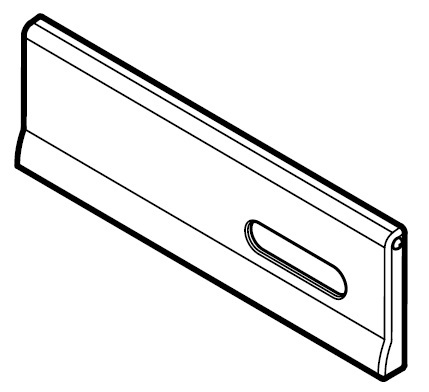 Renz Einwurfklappe 260 x 82 mm mit RSA1-Namensschild aus Stahl weiß