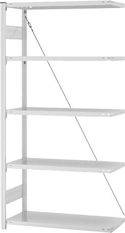 Produktbild ESD-Steckregal (Anbauregal) ORION PLUS, Bodenbreite 1000 mm