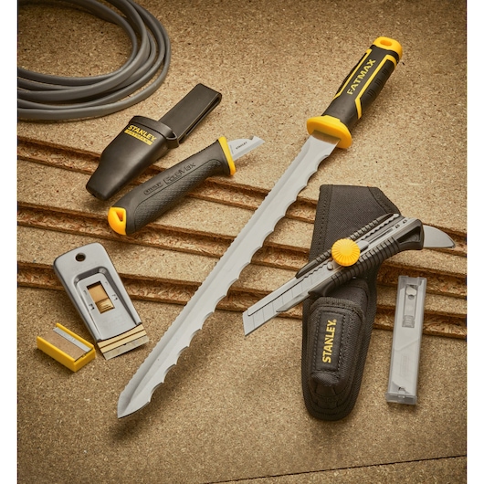 Stanley Professioneller Glasschaber 0-28-500 mit Edelstahlhalter und fixierbarer Klinge