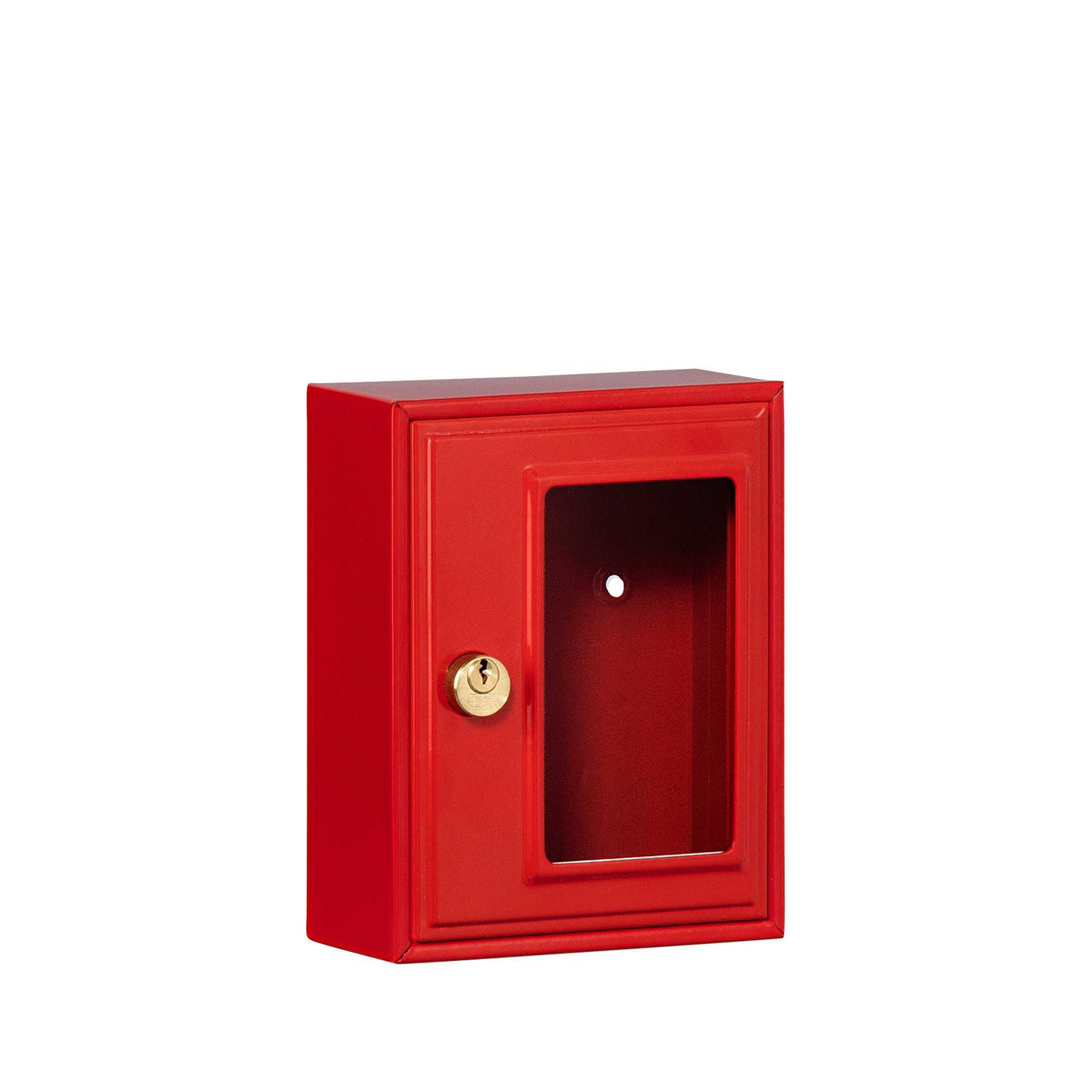 Burg-W Notschlüsselbox rot lackiert 6160 mit Glasscheibe, ohne Hammer