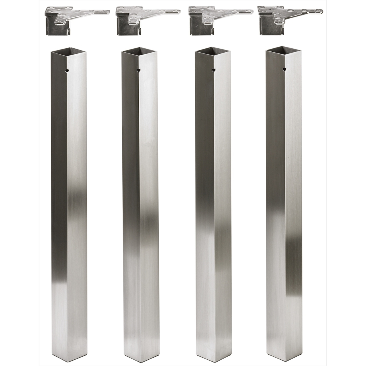 HETTICH Design-Tischbein Afio 700 mm, Edelstahl gebürstet
