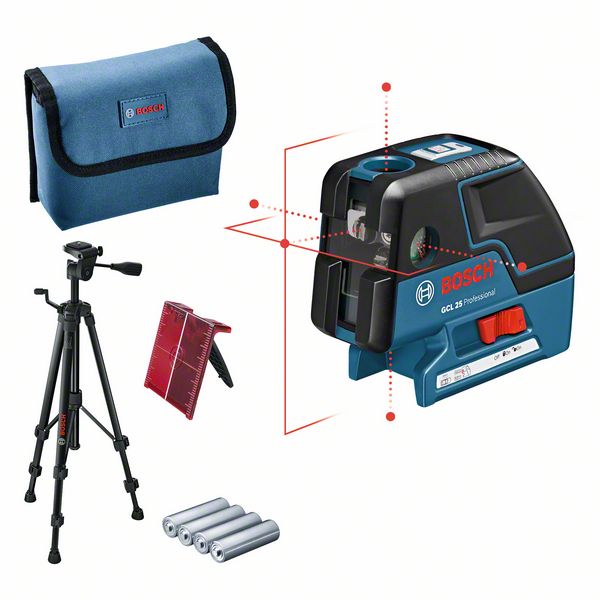 Bosch Kombilaser GCL 25, mit Schutztasche und Baustativ BT 150