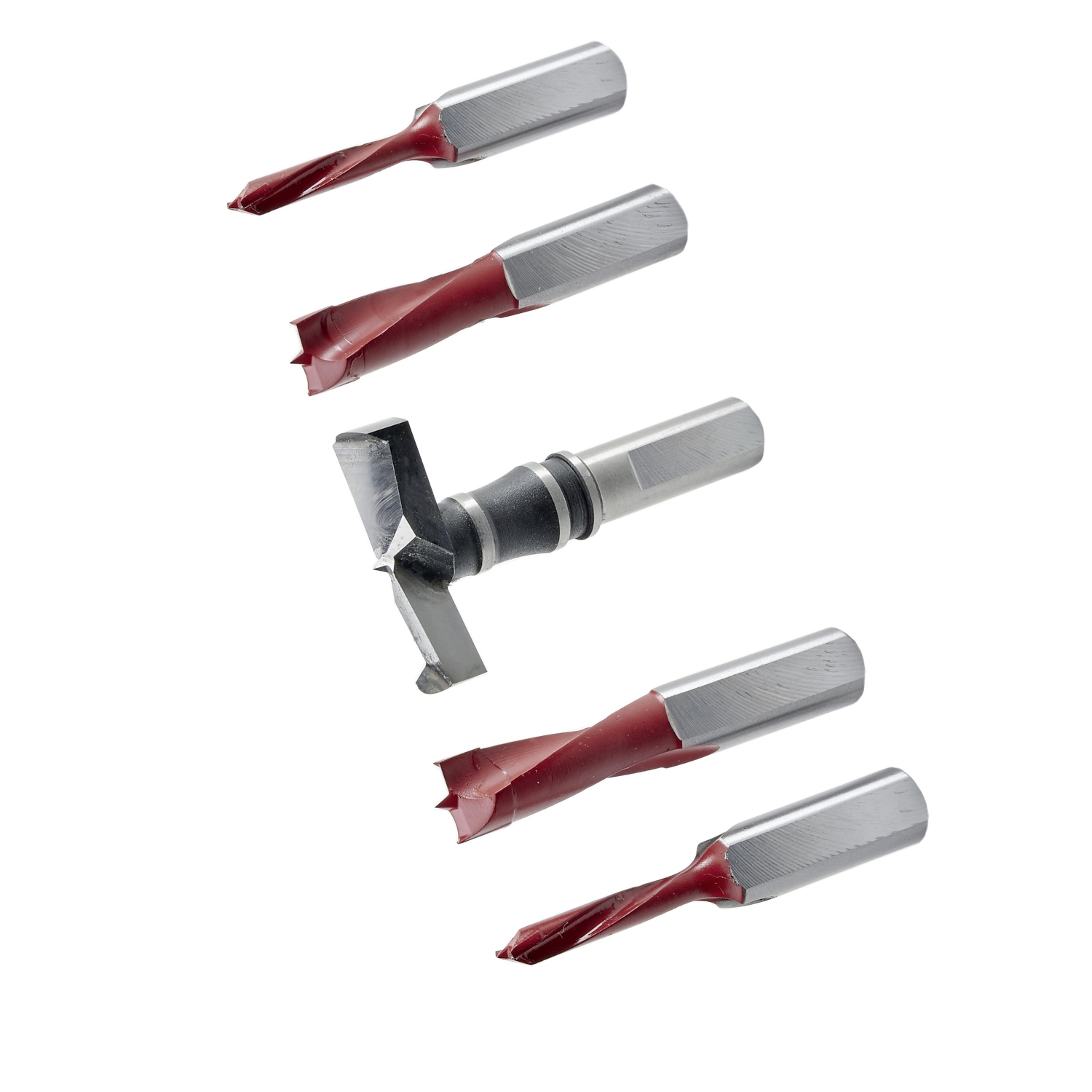 HETTICH Bohrersatz für BlueMax Mini Typ 3, BlueMax Mini Typ 2 / 6 (1x ø 35 mm rechts, 2 x ø 10 mm links, 2 x ø 5 mm links)
