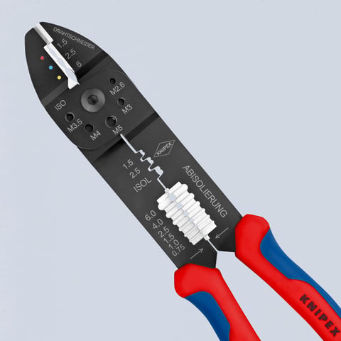 Knipex Crimpzange 97 22 240 für isolierte und unisolierte Steckverbinder 0,5-6,0 mm²