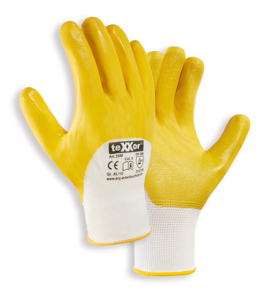teXXor® Polyester-Strickhandschuhe NITRIL BESCHICHTET