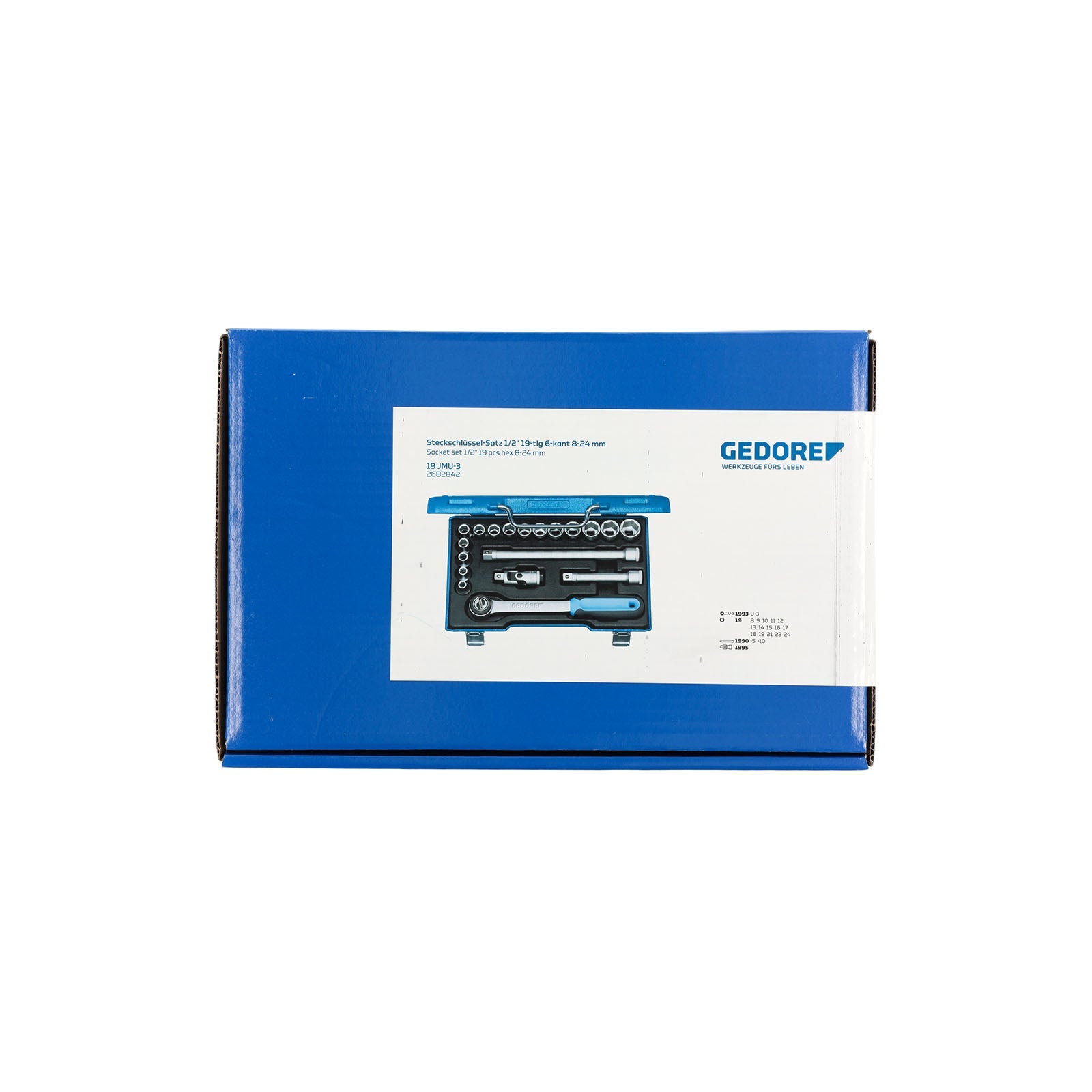 Gedore Steckschlüssel-Satz 19 JMU-3 1/2" 19-teilig 6-kant UD-Profil