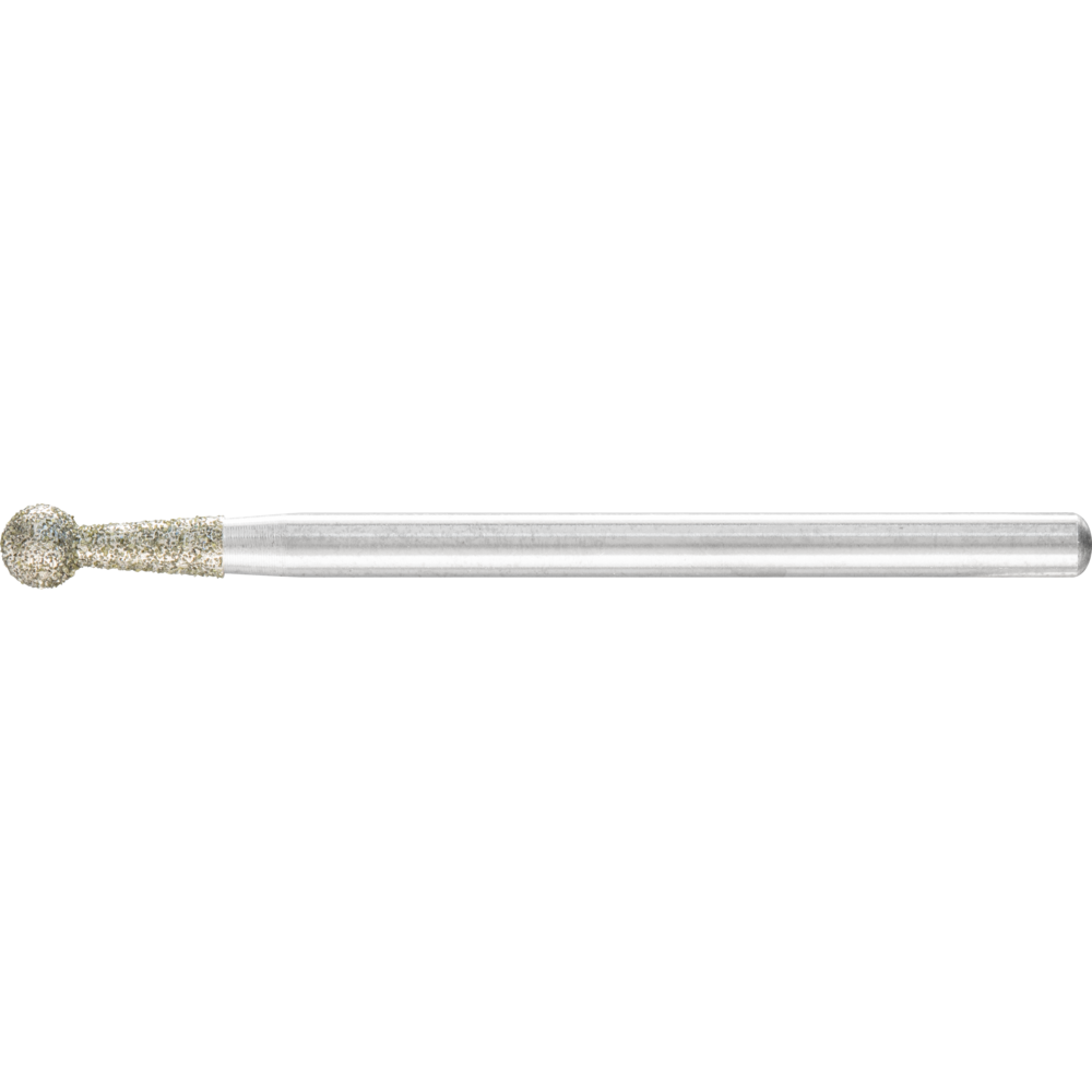 Pferd Diamant-Schleifstift Kugel Ø4,0mm Schaft-Ø3 mm D181 (grob) zum Entgraten