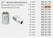 Proxxon 1/4" Steckschlüsseleinsatz 5mm Chrom-Vanadium-Stahl