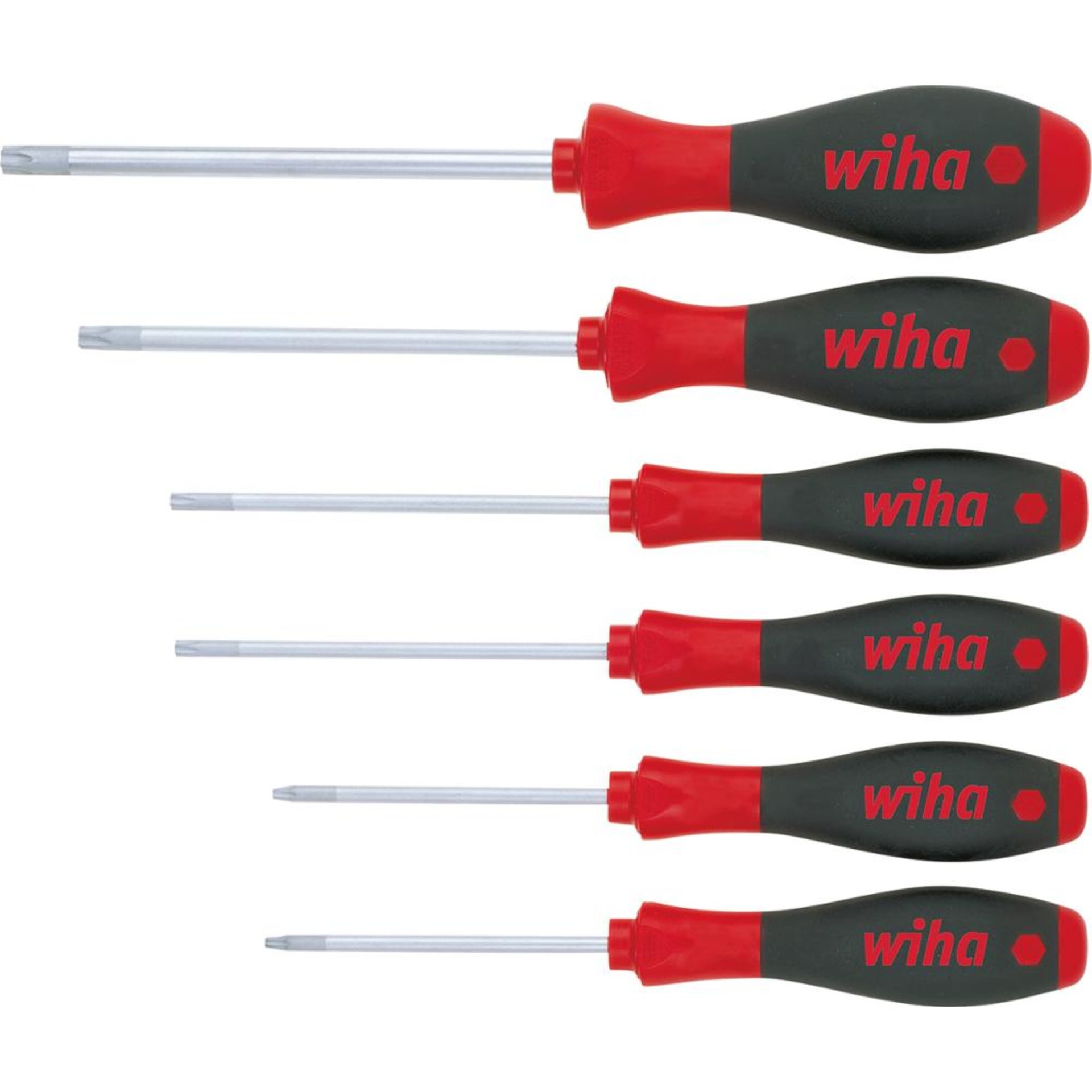 Wiha Schraubendreher Set SoftFinish® TORX® 6-tlg. Rundklinge T10-T40