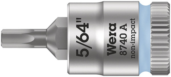 8740 A Zyklop bit socket, 1/4&quot; drive, 5/64&quot; x 28 mm