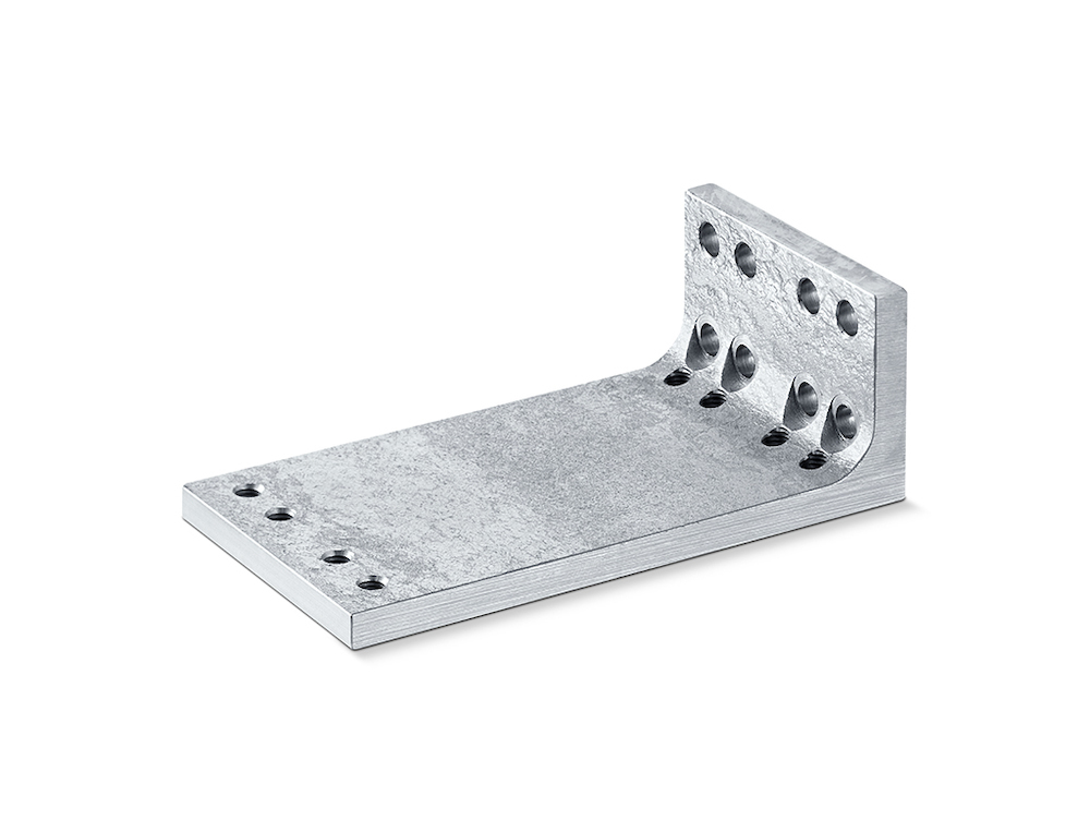 Produktbild RWA-Konsolenwinkel, E 3000 HSK, für Elektrospindelantriebe, silberfarbig
