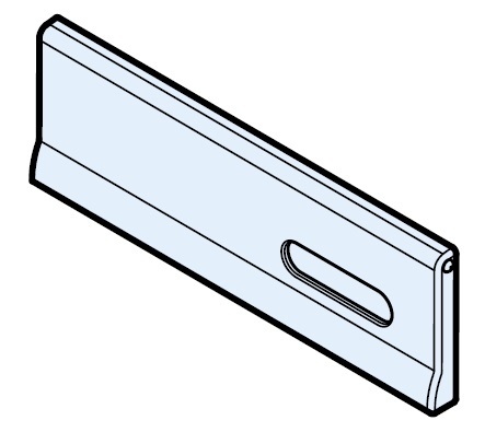 Renz Einwurfklappe 260 x 82 mm mit RSA1-Namensschild aus Edelstahl-V4A