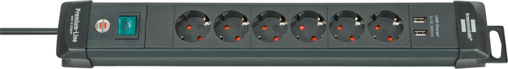 Brennenstuhl Steckdosenleiste 6-fach H05VV-F3G1,5 3m Premium-Line USB Brennenstuhl