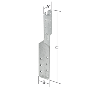 Vormann Universal-Sparrenpfettenanker 070958000 send.vz. CE 36x36x170mm