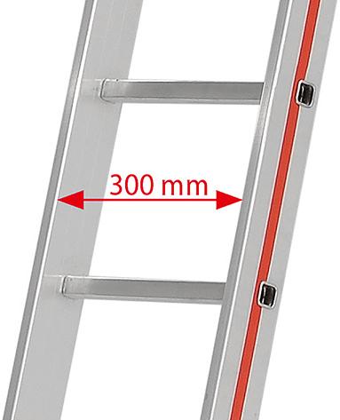 Hymer Schiebeleiter, 2-teilig, mit gebogener Traverse